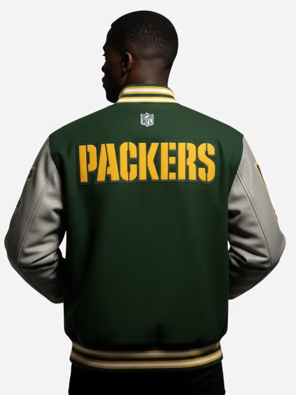 OVO x Green Bay Packers Green Varsity Jacket - view 2