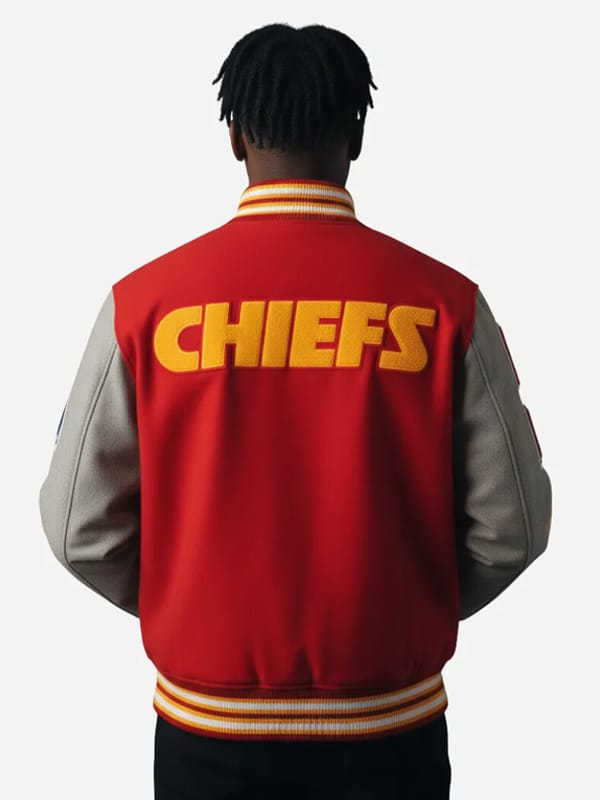 OVO x Kansas City Chiefs Red Varsity Jacket - view 2