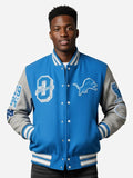 OVO x NFL Detroit Lions Blue Varsity Jacket