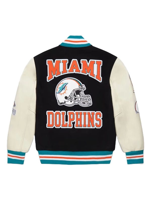 OVO x NFL Miami Dolphins Varsity Jacket - view 2