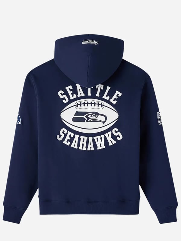 2025 OVO X Seattle Seahawks Navy Blue Hoodie - view 2