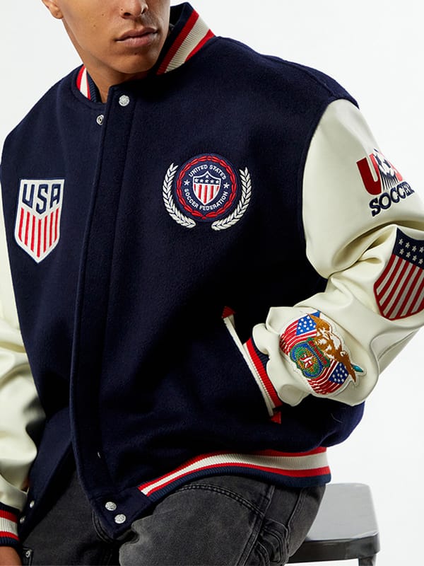 Pacsun U.S. Soccer x Jeff Hamilton Varsity Jacket - view 3