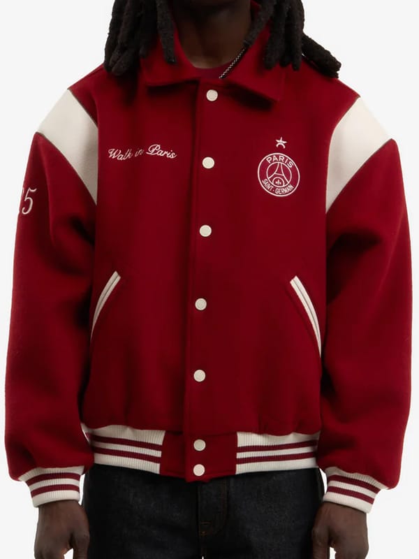 Paris Saint-Germain Walk in Paris Red Varsity Jacket - view 2
