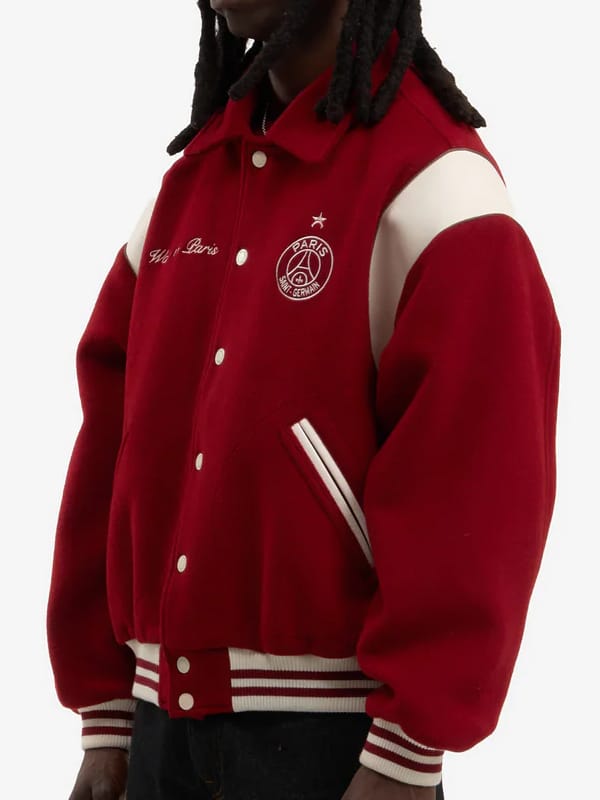 Paris Saint-Germain Walk in Paris Red Varsity Jacket - view 3