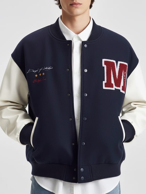 Retro Bodydream Chenille Letterman Varsity Jacket - view 2