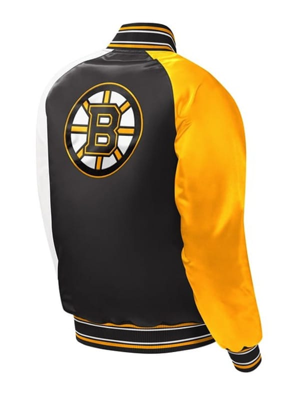 Starter Youth Boston Bruins Varsity Satin Jacket - view 2