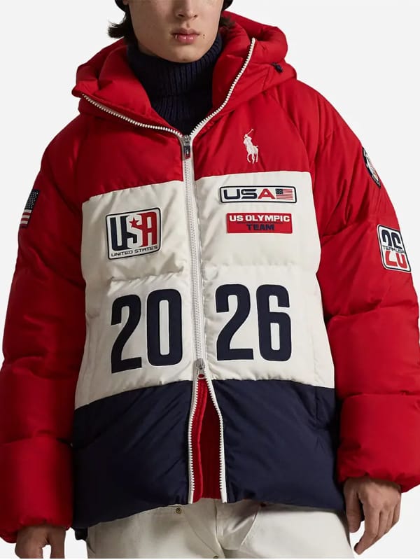 Team USA 2026 Closing Ceremony Red Hooded Jacket