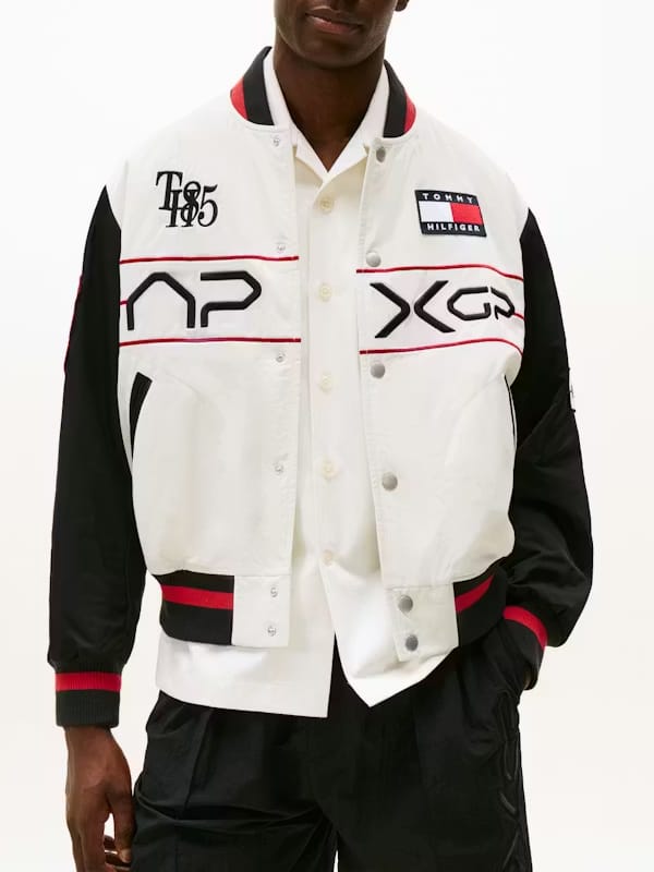 The APXGP Collection Satin Boxy Varsity Jacket - view 3