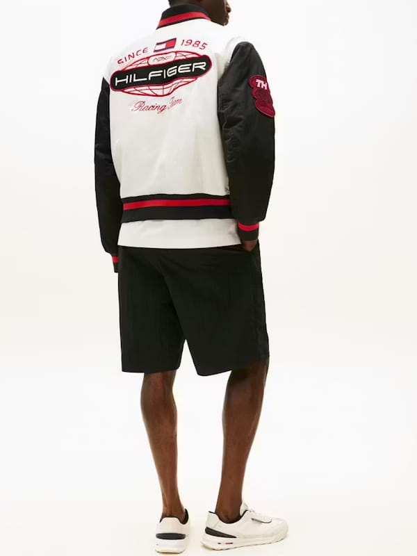 The APXGP Collection Satin Boxy Varsity Jacket - view 4