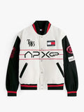 The APXGP Collection Satin Boxy Varsity Jacket
