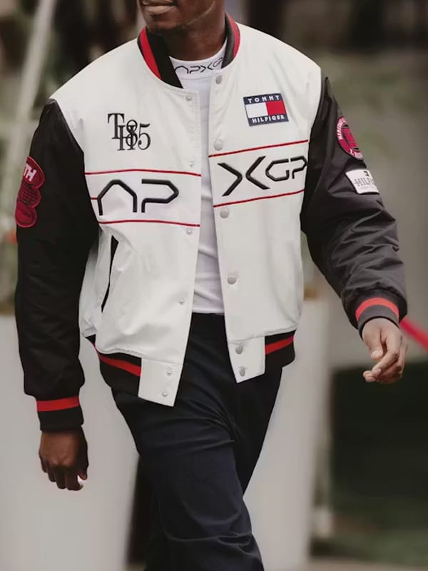 The APXGP Collection Satin Boxy Varsity Jacket - view 2