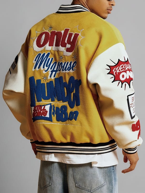 Vintage Retro Lay’s Logo Patchwork Letterman Jacket - view 2