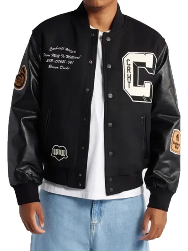 Carhartt WIP Brown Ducks Black Bomber Jacket