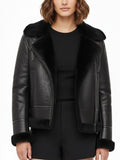 Women's B3 Black Shearling Leather Jacket