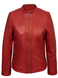 Women’s Moto Café Racer Red Jacket