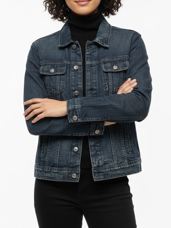 Women's Classic Trucker Blue Denim Jacket