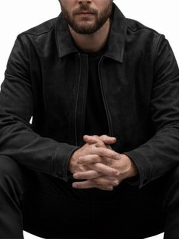 Men’s Keanu Slim Fit Suede Jacket