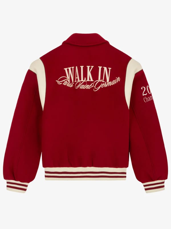 Walk in Paris Red Varsity Jacket